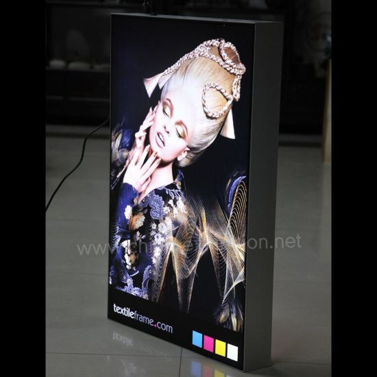 Wall Mounted Advertising Billboard Display, Silicone Edge LED Menu Board, Picture Aluminium Profiles Textile Lightbox