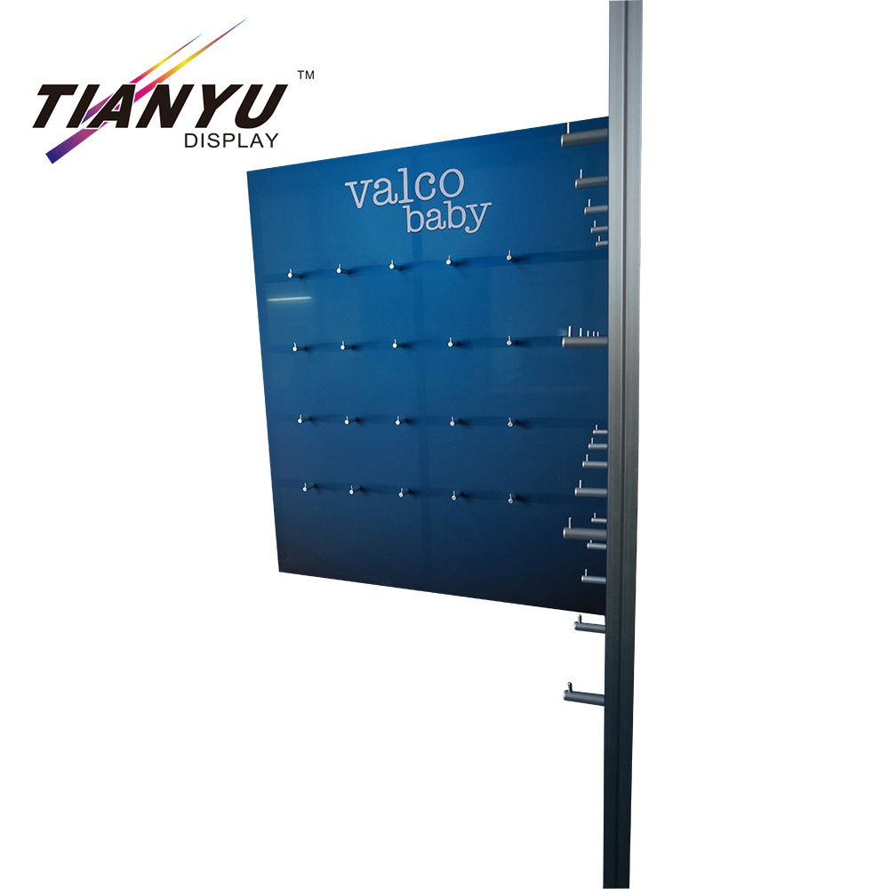 Exhibition Booth Display Design for Trade Show with Storage/Shelfves, Hooks