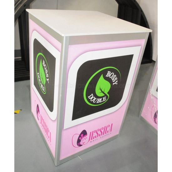 Custom Design Printing Portable Aluminum Trade Show Equipment Table Stand Promotion Counter