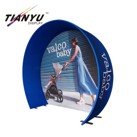 New Design Aluminium Round Tension Fabric Backdrop Circular Display