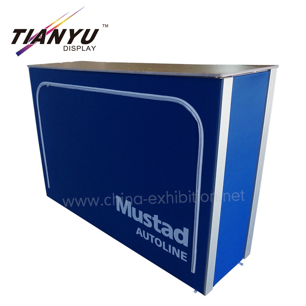 Big Discount Advertisement Economical Portable Aluminum Fabric Tradeshow Counter