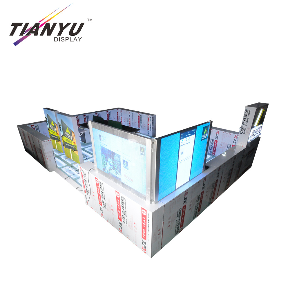 Custom 10FT Tension Fabric Trade Show Straight Display Booth