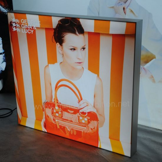 Shopping Mall Frameless Aluminum Profile Advertising Fabric LED Light Box