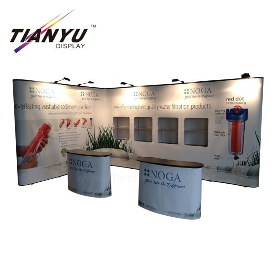 Folding Pop up Stand Banner Straight Display Stands 3*3 Exhibition Booth