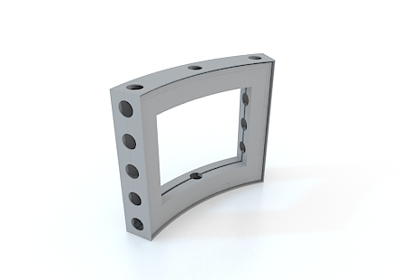 M-series Anodized Aluminum Curved Frame 1/16th