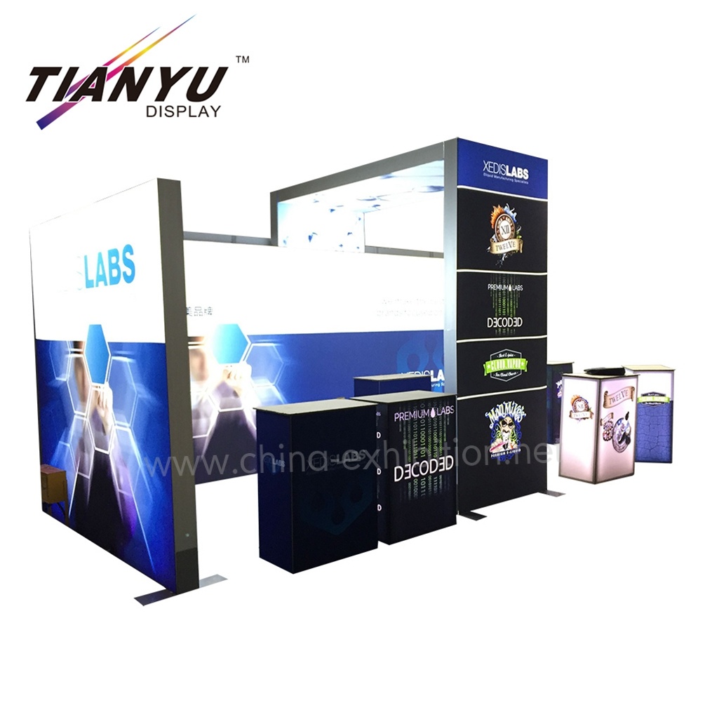 OEM Exhibition Booth Used Trade Show Booth TV Exhibition Stand with LED Light