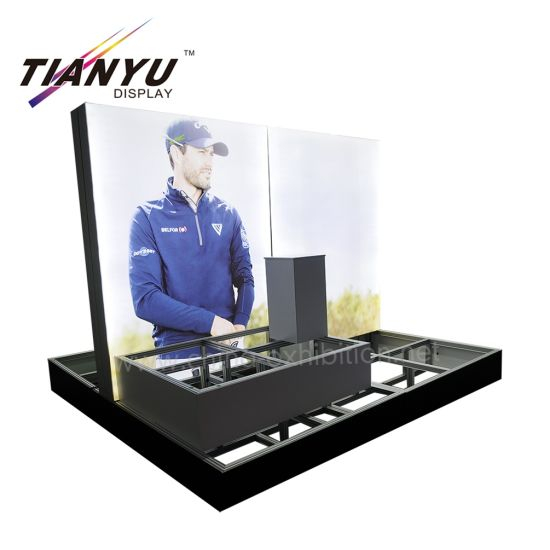 Direct Sale with Free Design Service Custom Exhibition Booth Design with Lighting Floor