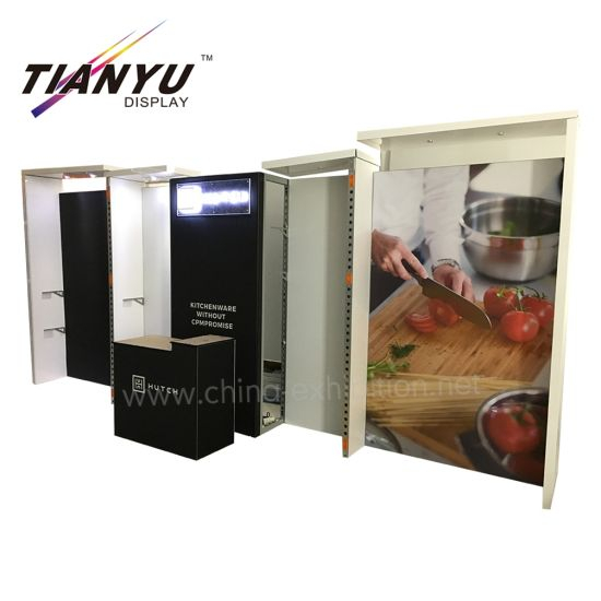 Tian Yu Offer Exhibition Booth Backdrop Stand with Display Shelf for Las Vegas Kitchen Show