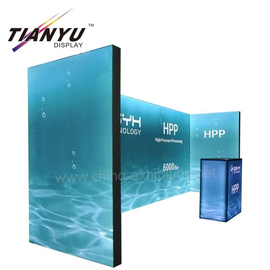 Professional Exceptional Custom Printing Aluminium Profile System 3X6 Exhibition Booth Design