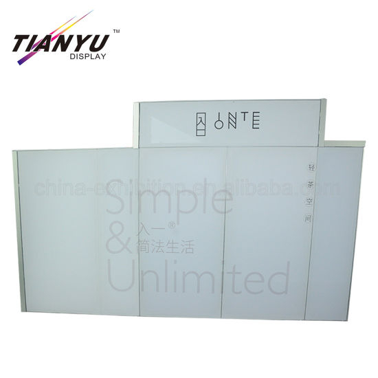 Best 3x6 custom logo Backdrop Advertising Display Stand with Exhibition Booth Counter