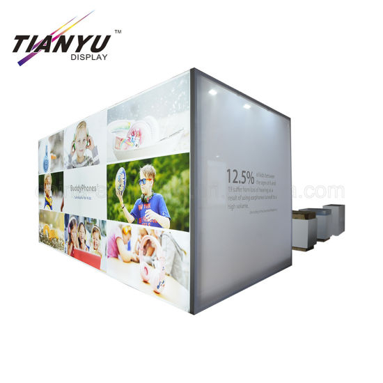 3X4 Children′s Clothing Display Aluminum Modular Exhibition Stand with LED Fabric Light Box