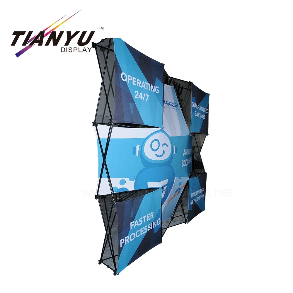 Trade Show Display Straight Curved Fabric Backdrop Seg Pop up Stand Wall