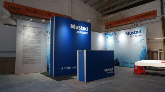 Custom 3X6 Advertising trade show booth with shelves Aluminum Booth