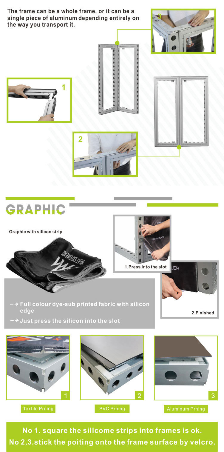 Aluminum Modular Stand Exhibition with Fabric Graphic