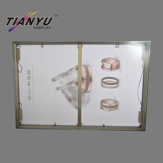 Watch Brand Aluminum Frameless Backlit Fabric LED Advertising Light Box for Wall