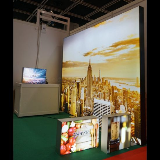 Portable Aluminum Quick Set-up Modular Custom Bright Exhibition Booth 6X6 Design