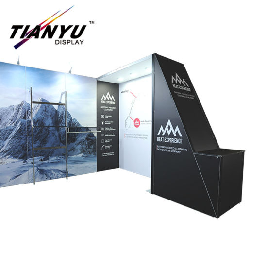 Jiangmen 3 x 6m Booth Graphic Designing Cosmetic Advertising Exhibition Stand