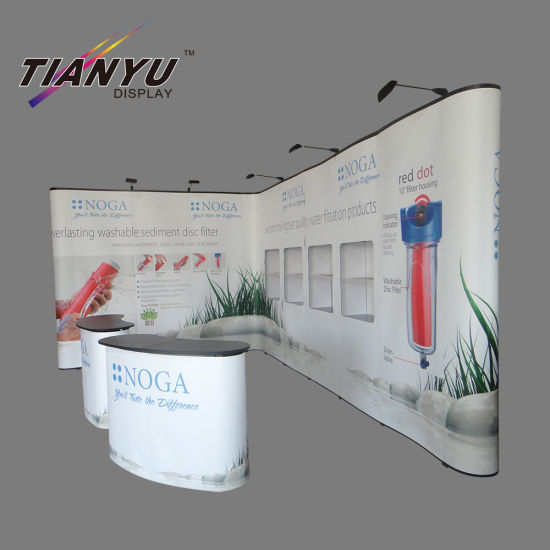 4X3 Pop up Displays Adjustable Custom Printed Fabric Support Stand