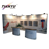 4X3 Pop up Displays Adjustable Custom Printed Fabric Support Stand