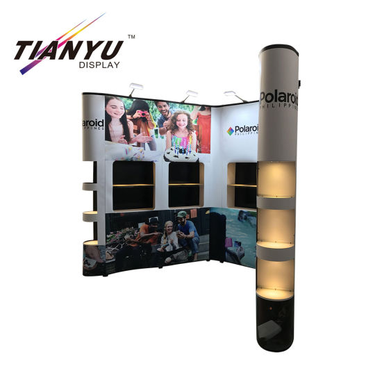 2019 Straight Tension Fabric Display Pop up Stand, Promotional Table