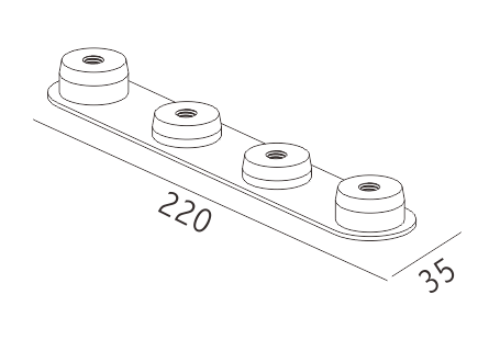 Curve 180 degrees connector (right)