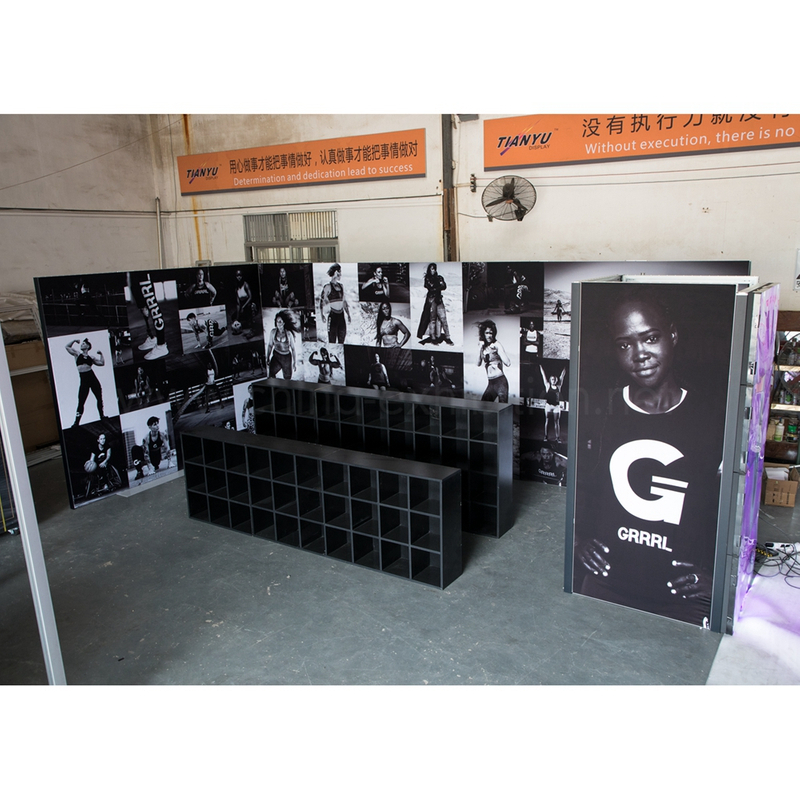 Uncomplicated Assemble High Quality 6x6 M series system Simple Exhibition Booth Offer 3d Design