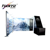 Aluminum Slatwall Display Exhibition Booth, Booth Space 10X10 with Shelves/Hooks