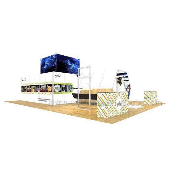 China Factory Price Customized Advertising Display with LED Screen Exhibition Booth Design