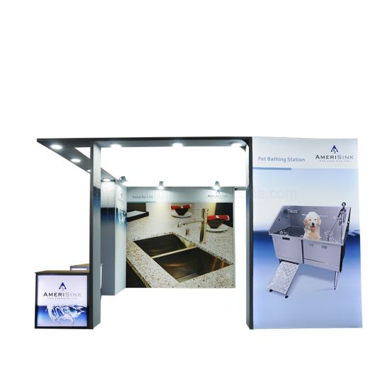 4X4 Flexible Frame Advertising exhibition booth with Aluminum Counter