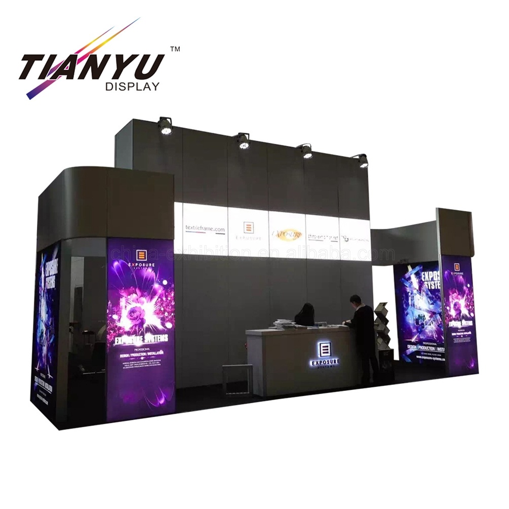 Offer Curved Exhibition Booth Stands Free 3D Design in Two Workdays