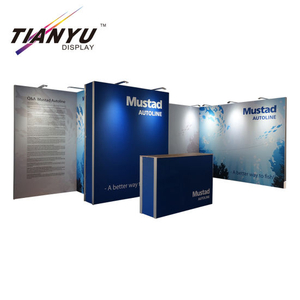 Custom 3X6 Advertising trade show booth with shelves Aluminum Booth