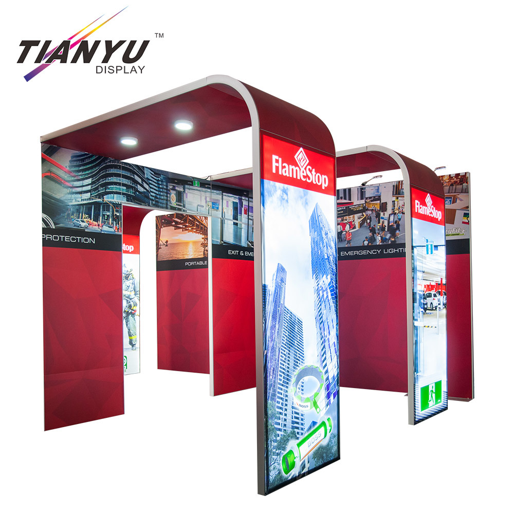 Advertising Modular Aluminium Profile Floor Standing Trade Show Booth 10X10