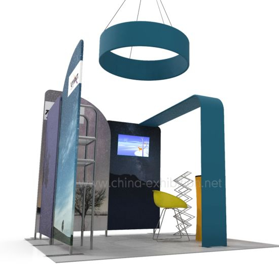 10*10FT/3X3m Portable Tension Fabric Display Booth Backlit Trade Show Display Backdrop Stand