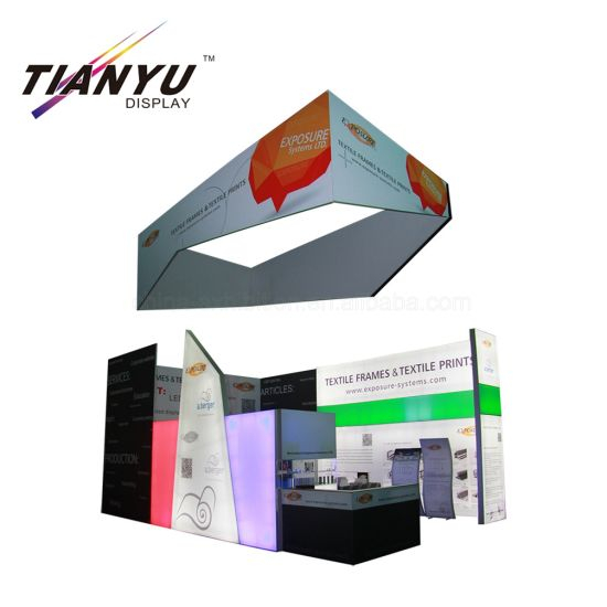 Portable Aluminum Quick Set-up Modular Custom Bright Exhibition Booth 6X6 Design