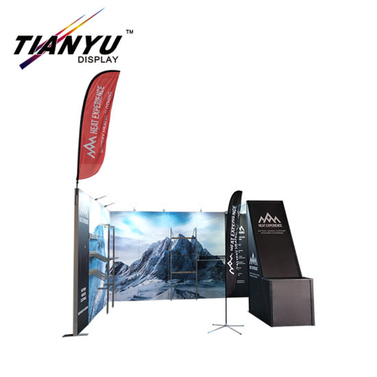 Jiangmen 3 x 6m Booth Graphic Designing Cosmetic Advertising Exhibition Stand