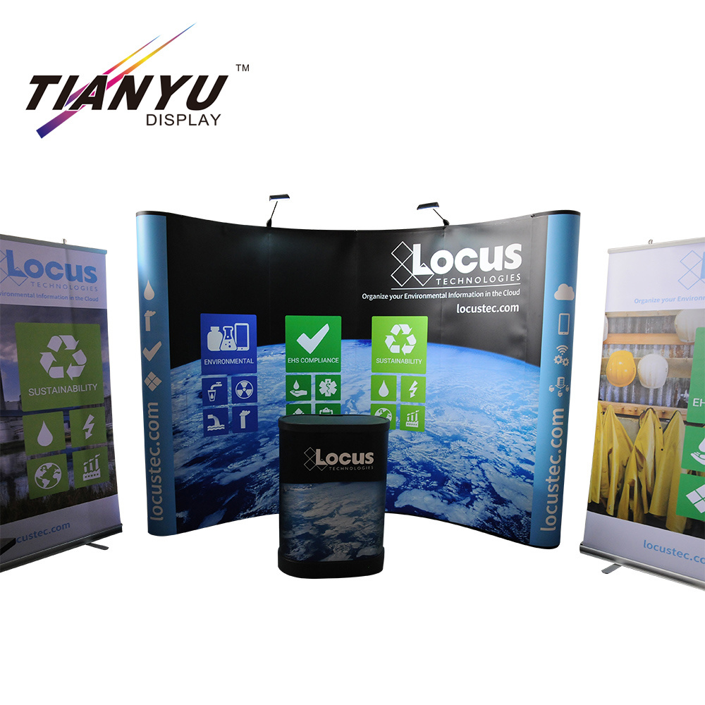 Pop up Display Fabric Pop up Stand Exhibition Wall Banner Trade Show Backdrop Stand