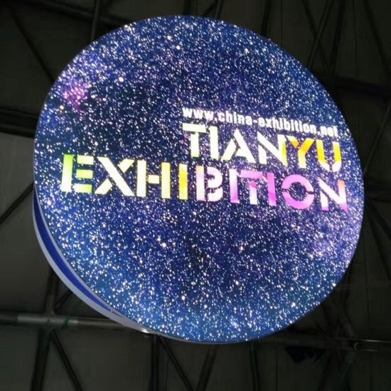 Indoor Wall Textile Fabric Round Lightbox LED Backlit Seg Signage Lightbox