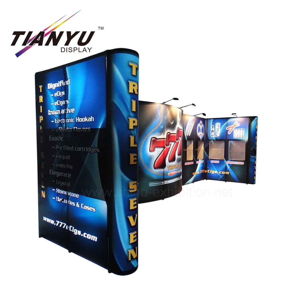 Reusable Trade Show Booth Design Pop up Straight or Curved Pop up Stand