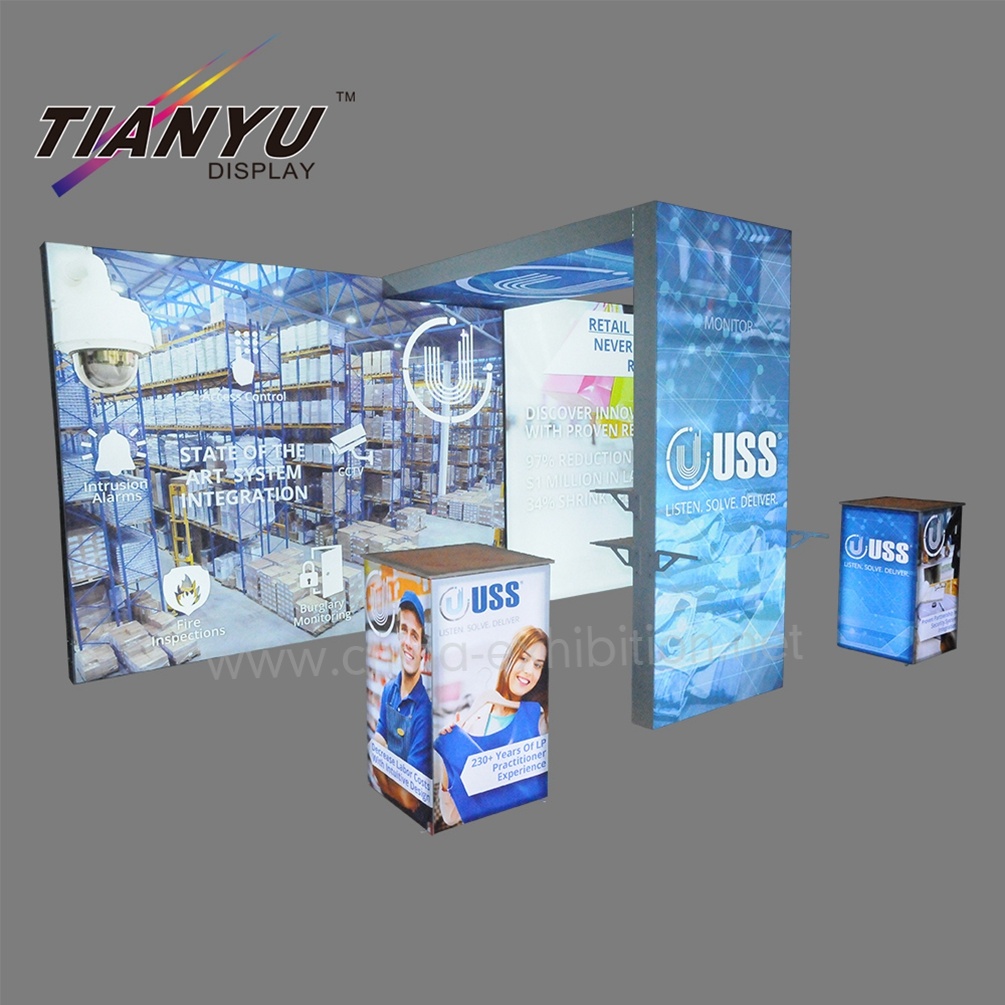 Portable Exhibition Tension Fabric Aluminum Promotion Table Trade Show Display Counter