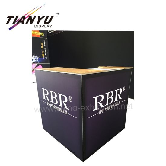 Portable Exhibition Tension Fabric Aluminum Promotion Table Trade Show Display Counter