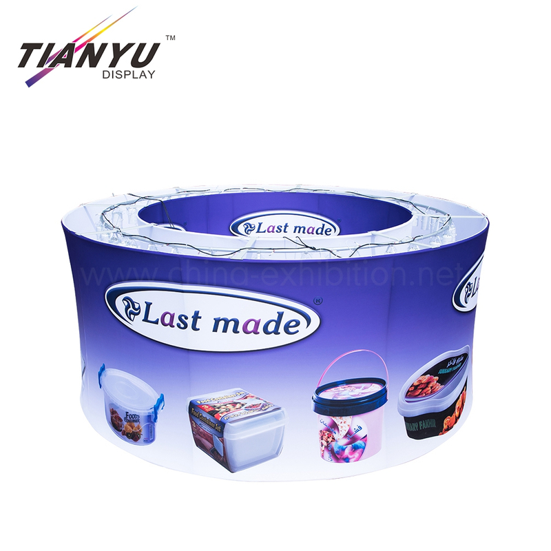 High Quality Portable Lightweight Fabric Curve Shape trade fair booth