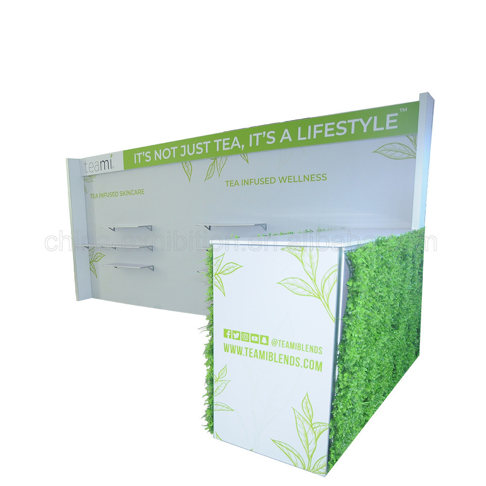 4X4 Backdrop Advertising Display Stand with Exhibition Booth Counter