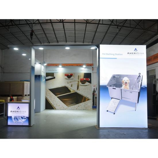 4X4 Flexible Frame Advertising exhibition booth with Aluminum Counter