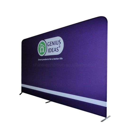 Straight Backdrop Backlit Trade Show Tension Fabric Tube Display Wall
