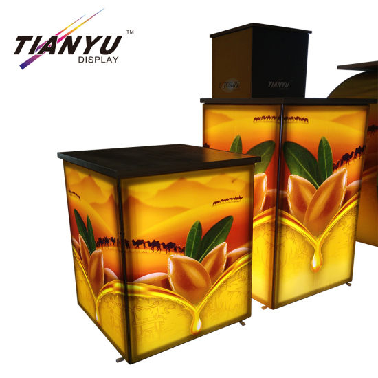 Portable Exhibition Fabric Display Counter / Foldable Display Cabinet