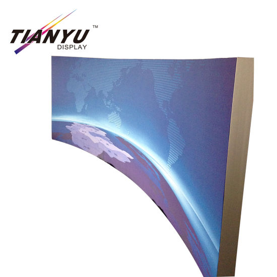 Tianyu Display Provide Frameless Indoor/Outdoor Advertising LED Fabric Textile Floor Standing Light Box Sign