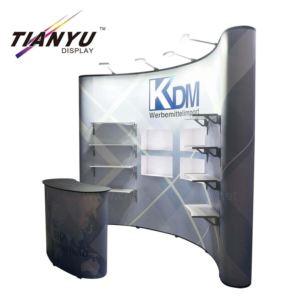 Portable Aluminum Tubes Internal Shelf Board Portable Stand 3*3 Pop up Banner