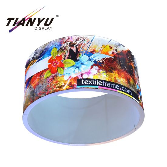 Indoor Wall Textile Fabric Round Lightbox LED Backlit Seg Signage Lightbox