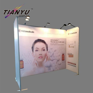 Aluminum Tube Graphic Stretch Tension Fabric Backwall Trade Show Displays