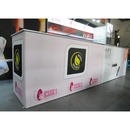 Custom Design Printing Portable Aluminum Trade Show Equipment Table Stand Promotion Counter